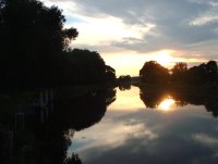 Stecherschleuse, der Finowkanal am Abend